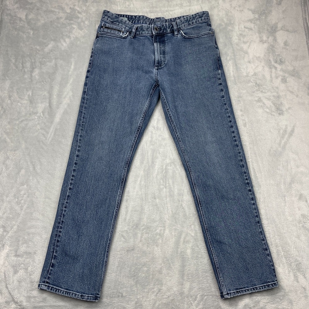 Calvin Klein Jeans‎ Mens 36x32 (35x30) Blue Denim Double Stitch Y2k Straight Leg